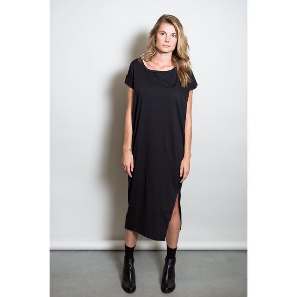 OAK Dresses & Skirts - Bundle OAK Side Pleat Box Maxi Dress & Tube Tee Black Cotton XS/S Basic Neutral